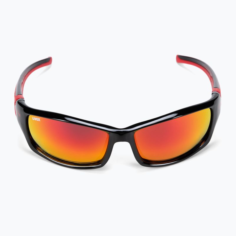 Occhiali da sole UVEX Sportstyle 211 nero rosso/rosso specchiato 3