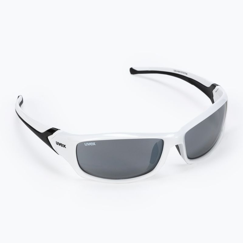 Occhiali da sole UVEX Sportstyle 211 bianco nero/litemirror argento