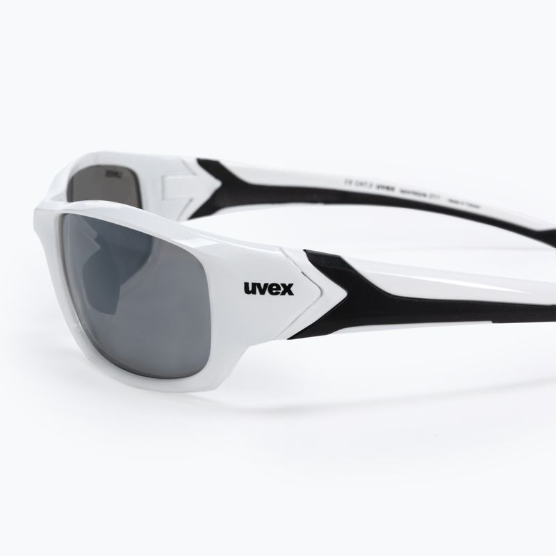 Occhiali da sole UVEX Sportstyle 211 bianco nero/litemirror argento 4
