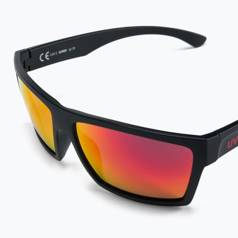 Occhiali da sole UVEX Lgl 29 nero opaco/rosso specchiato 5