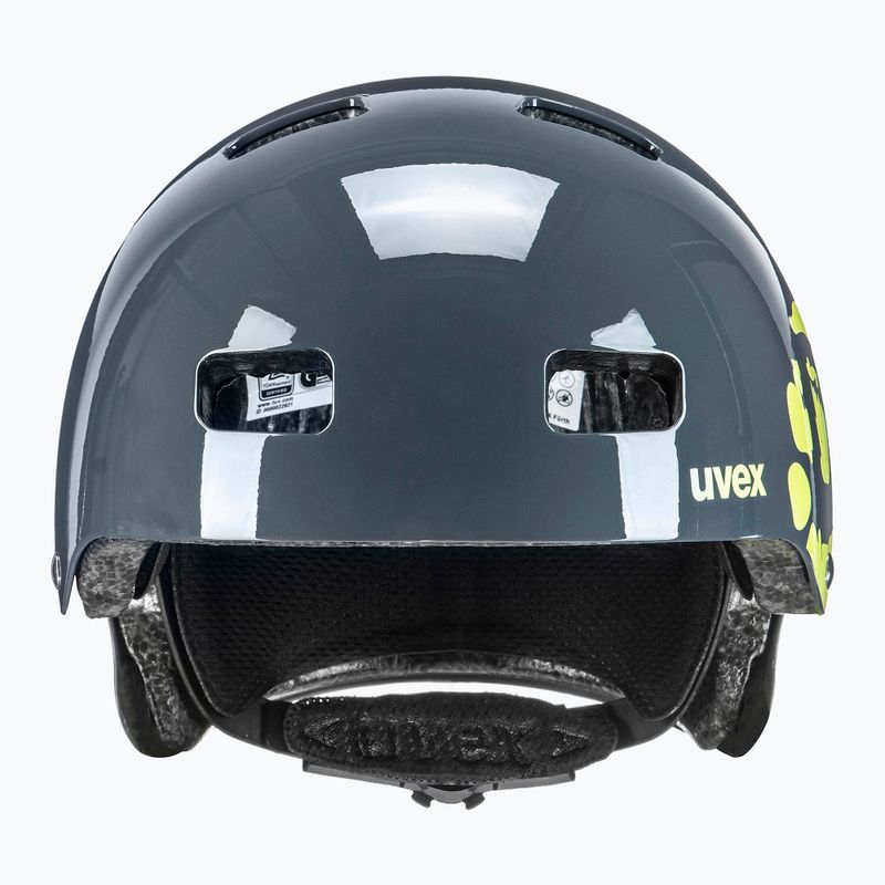 Casco da bici per bambini UVEX Kid 3 dirtbike grigio/lime 9