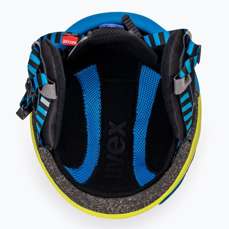 Casco da sci UVEX P.8000 tour lime/materassino blu 5