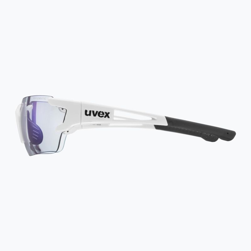 Occhiali da sole UVEX Sportstyle 803 Race S V bianco/litemirror blu 7