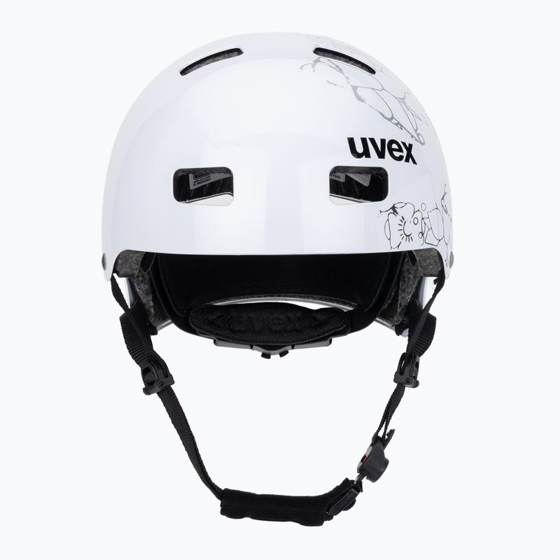 Casco per bambini UVEX Kid 3 white flower/black 2
