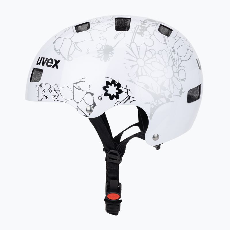 Casco per bambini UVEX Kid 3 white flower/black 3