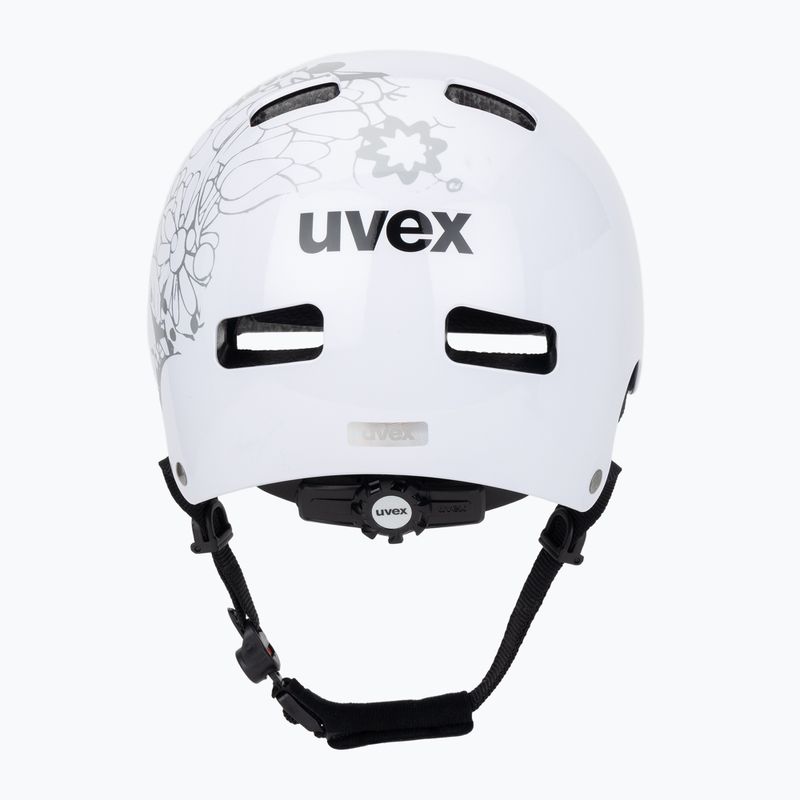 Casco per bambini UVEX Kid 3 white flower/black 4