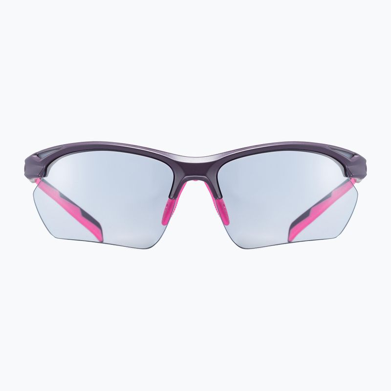 Occhiali da sole UVEX Sportstyle 802 Small V viola rosa opaco/fumo 2