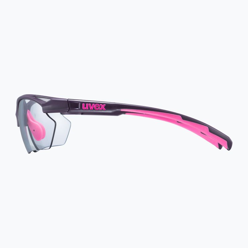 Occhiali da sole UVEX Sportstyle 802 Small V viola rosa opaco/fumo 4