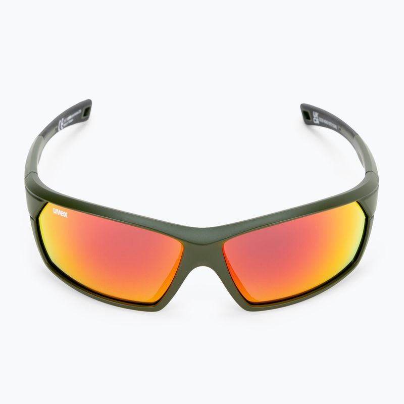 Occhiali da sole UVEX Sportstyle 225 verde oliva opaco/argento specchiato 3