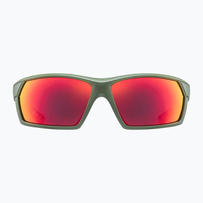 Occhiali da sole UVEX Sportstyle 225 verde oliva opaco/argento specchiato 6