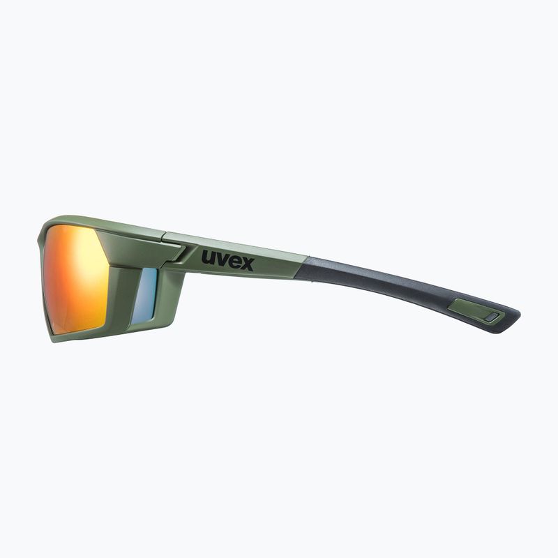 Occhiali da sole UVEX Sportstyle 225 verde oliva opaco/argento specchiato 7