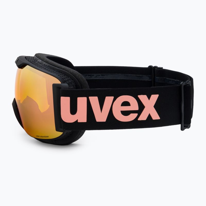 Occhiali da sci UVEX Downhill 2000 S nero opaco/rosa specchiata colourvision giallo 4