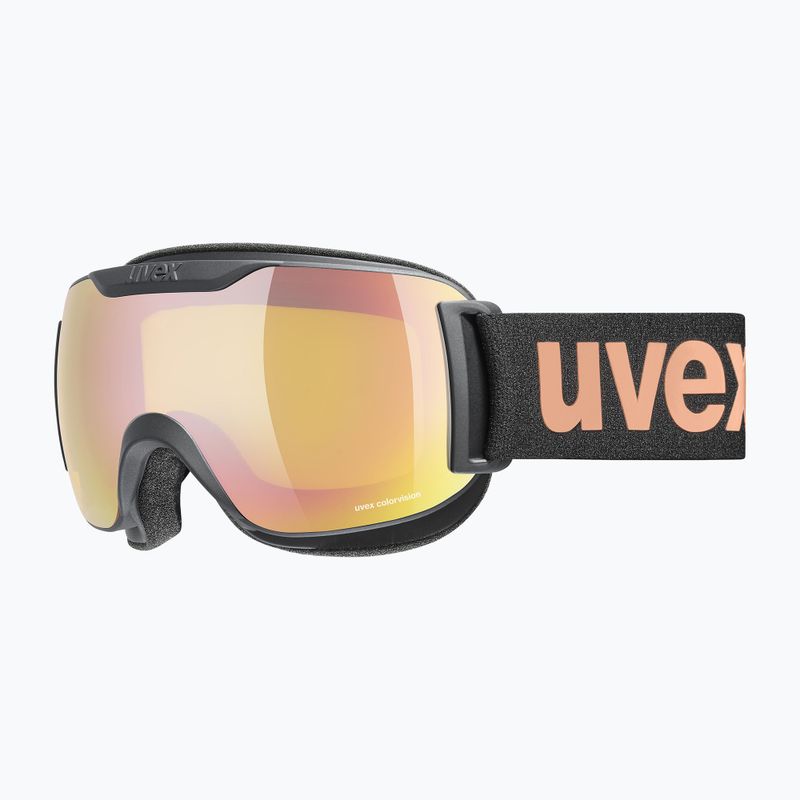Occhiali da sci UVEX Downhill 2000 S nero opaco/rosa specchiata colourvision giallo 8