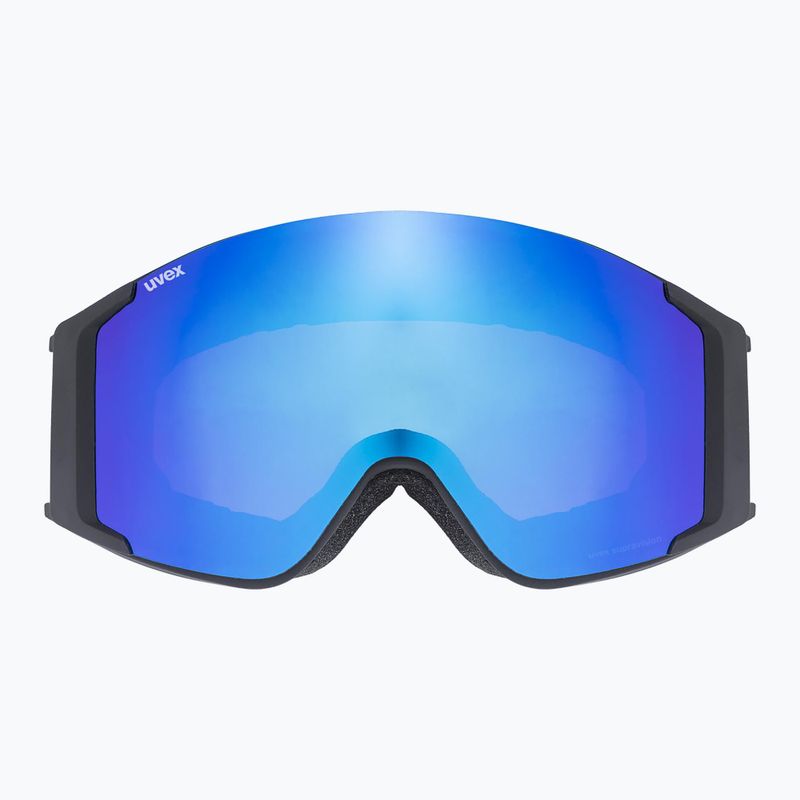 UVEX occhiali da sci G.gl 3000 TO nero opaco/blu specchiato/luce oro/chiaro 6