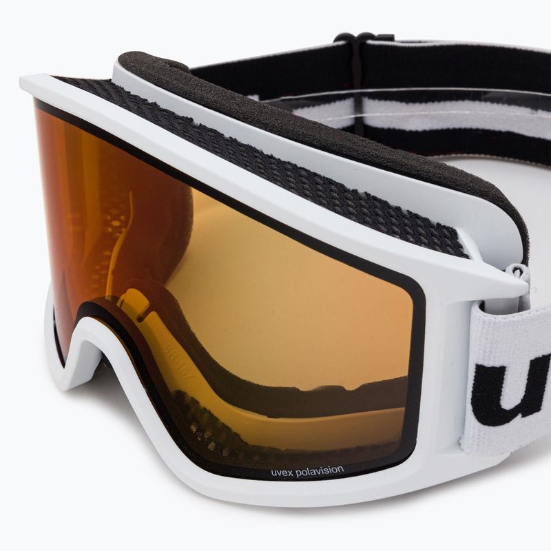 UVEX occhiali da sci G.gl 3000 P bianco opaco/polavision marrone chiaro 5