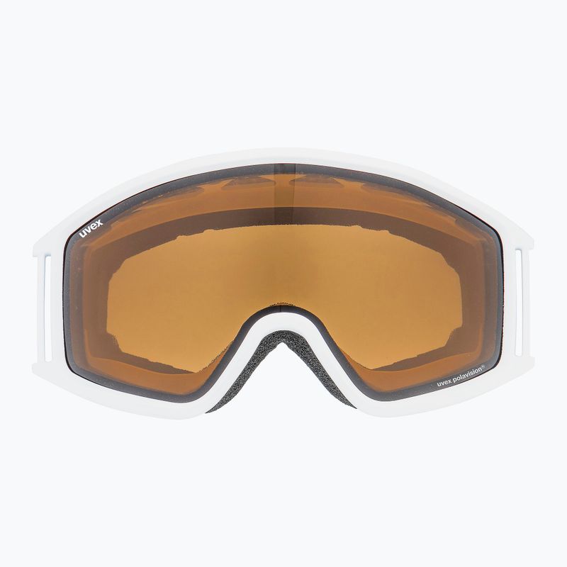 UVEX occhiali da sci G.gl 3000 P bianco opaco/polavision marrone chiaro 7