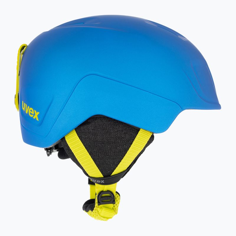 Casco da sci per bambini UVEX Manic Pro blu/lime opaco 4