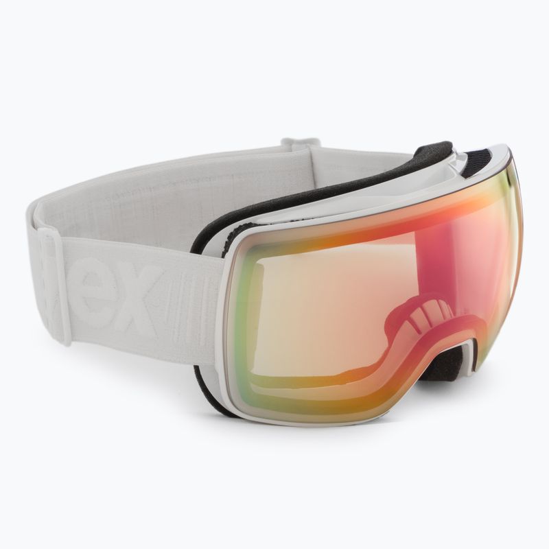 Occhiali da sci UVEX Compact V bianco/specchio arcobaleno variomatic