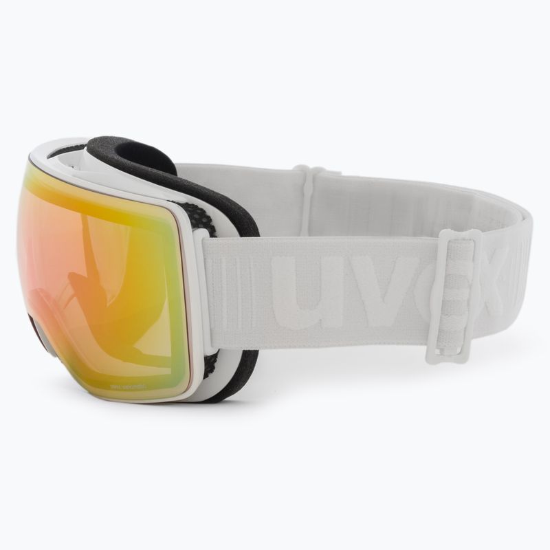 Occhiali da sci UVEX Compact V bianco/specchio arcobaleno variomatic 4