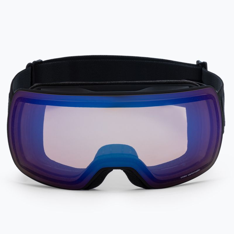 Occhiali da sci UVEX Compact V nero opaco/blu specchiato variomatic 2