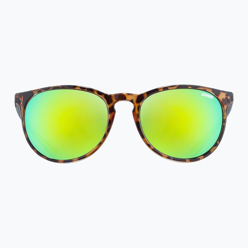 Occhiali da sole UVEX Lgl 43 avana nero/verde specchio 2