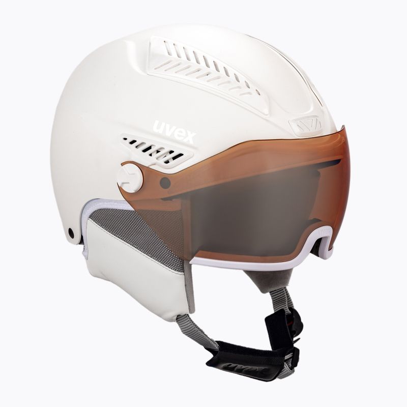 Casco da sci donna UVEX Hlmt 600 con visiera bianca opaca