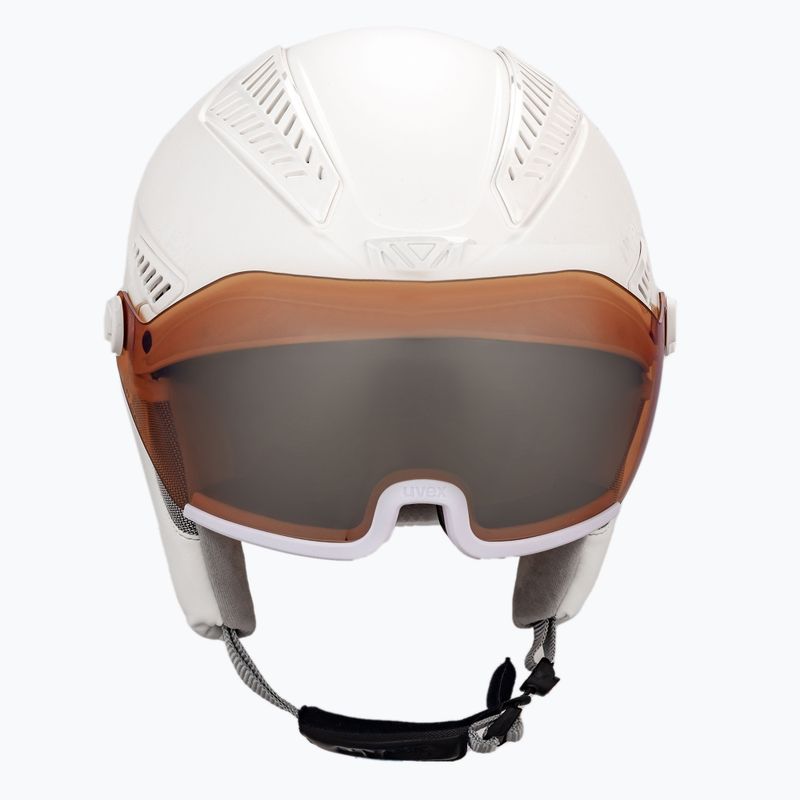 Casco da sci donna UVEX Hlmt 600 con visiera bianca opaca 2