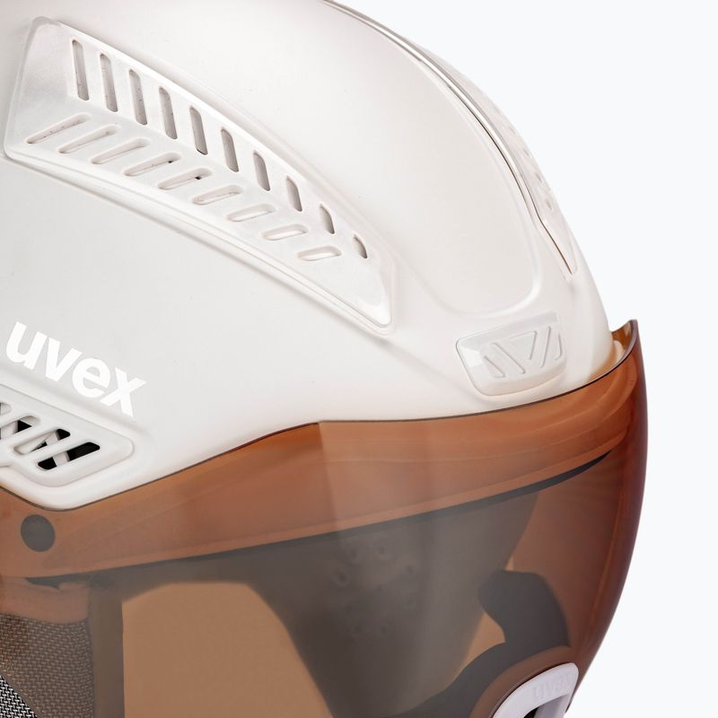 Casco da sci donna UVEX Hlmt 600 con visiera bianca opaca 6