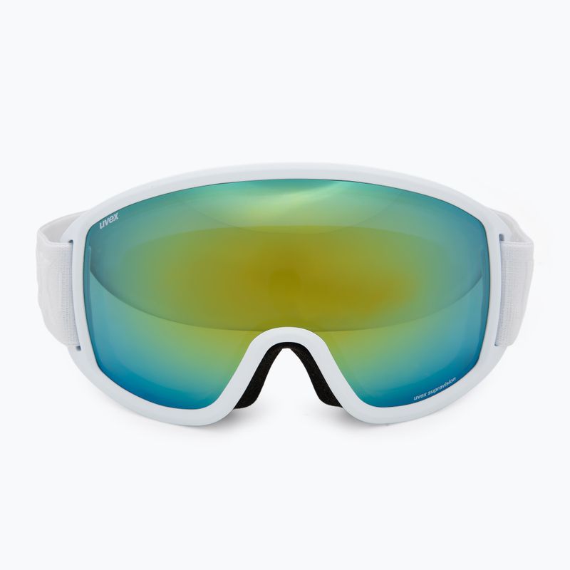 Maschera da sci UVEX Topic white matt/mirror orange blue 2