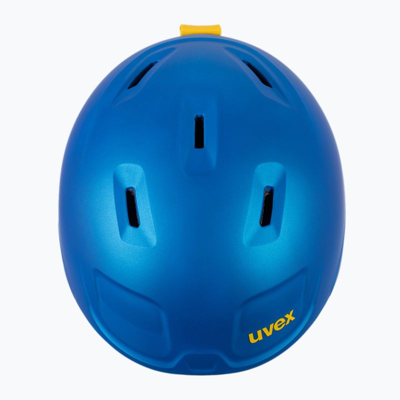 Casco da sci per bambini UVEX Heyya Pro blu/giallo mat 8