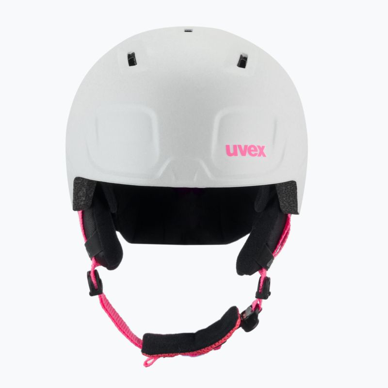 Casco da sci per bambini UVEX Heyya Pro bianco rosa opaco 2