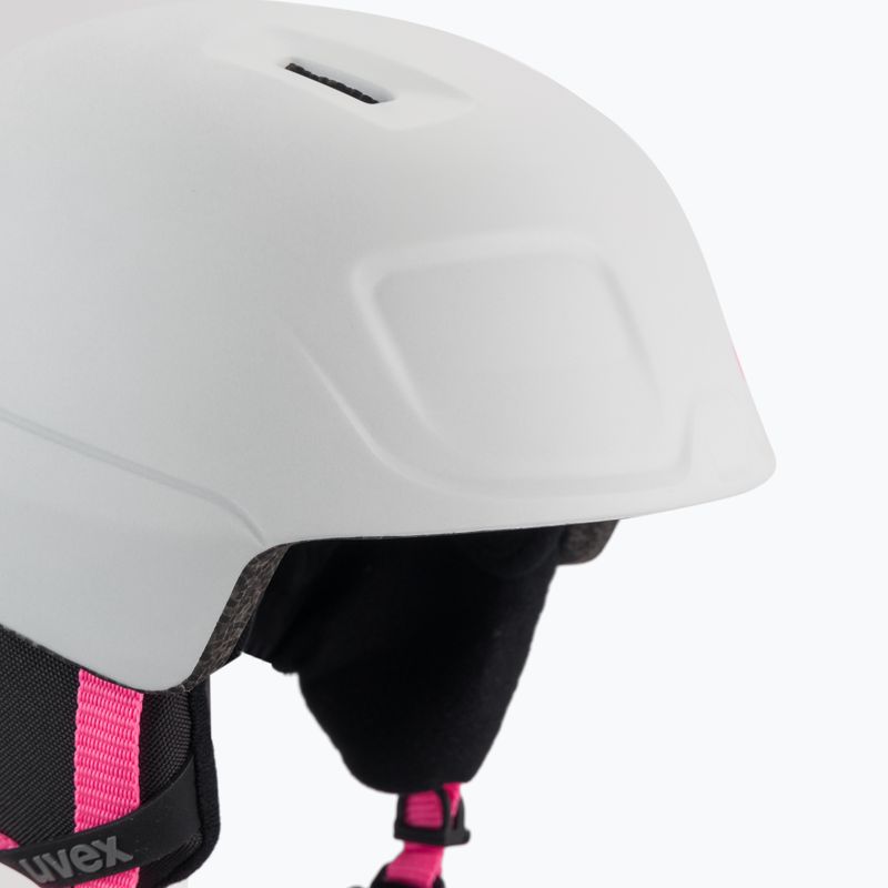 Casco da sci per bambini UVEX Heyya Pro bianco rosa opaco 7