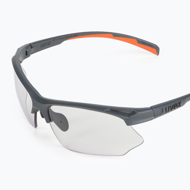 Occhiali da sole UVEX Sportstyle 802 V grey mat/variomatic smoke 5
