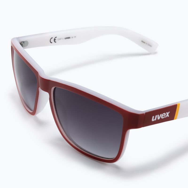 Occhiali da sole UVEX Lgl 39 red mat white/litemirror silver degrade 5
