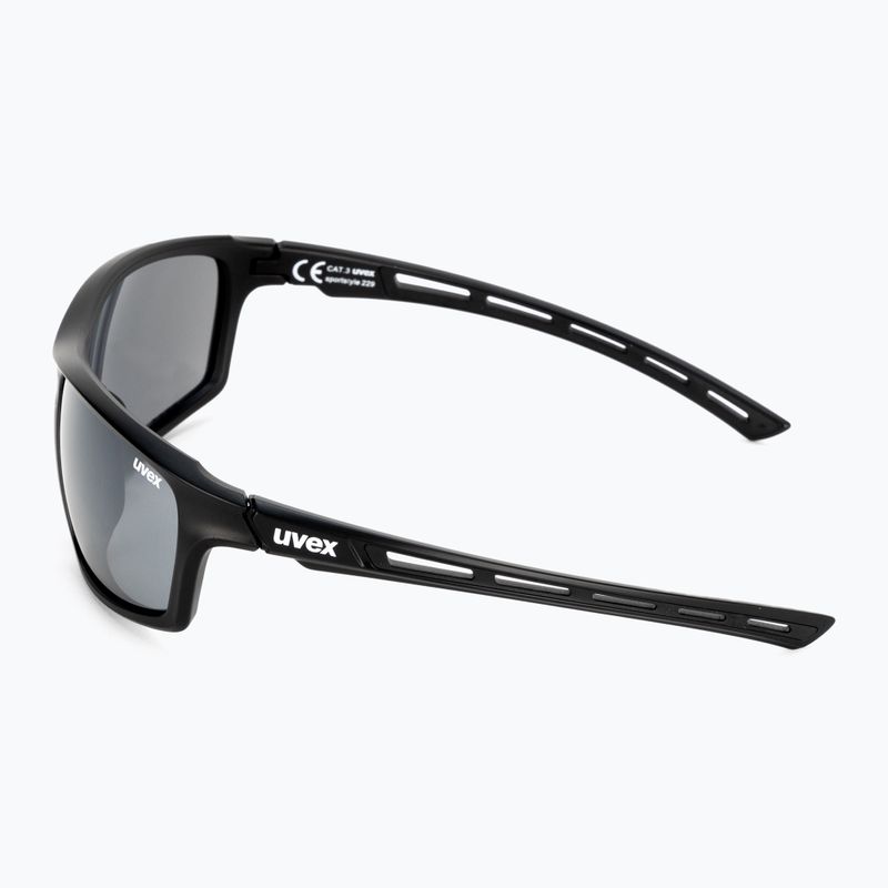 Occhiali da sole UVEX Sportstyle 229 nero opaco/litemirror argento 3