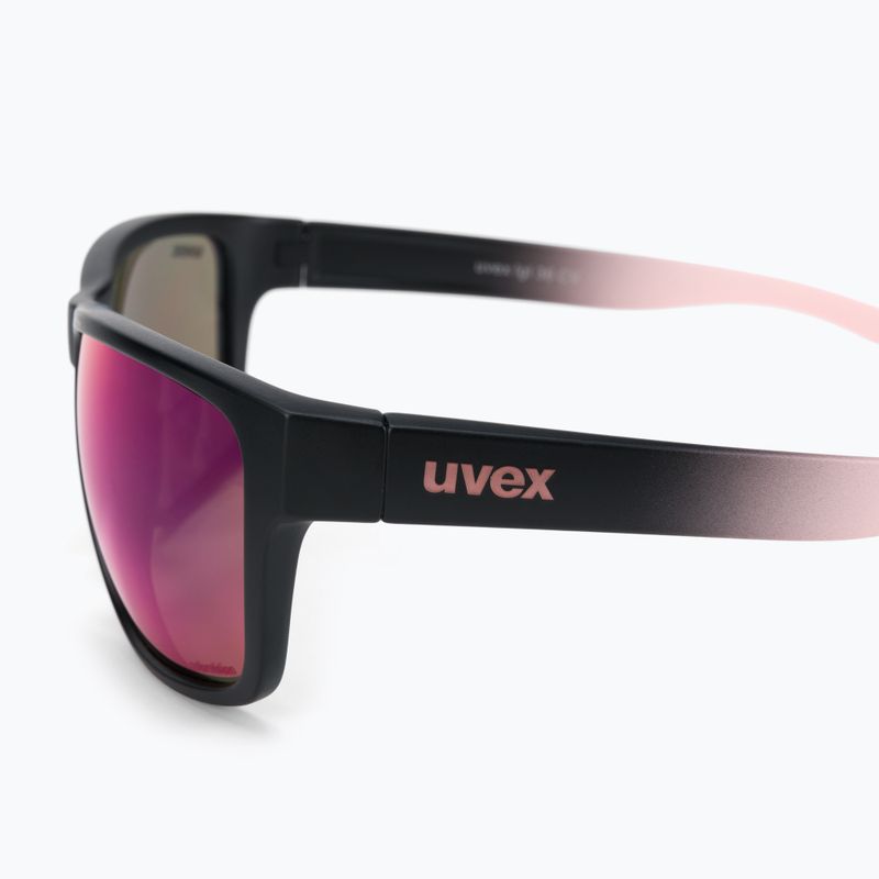 Occhiali da sole UVEX Lgl 36 CV nero opaco rosa/colorvision mirror plasma 4