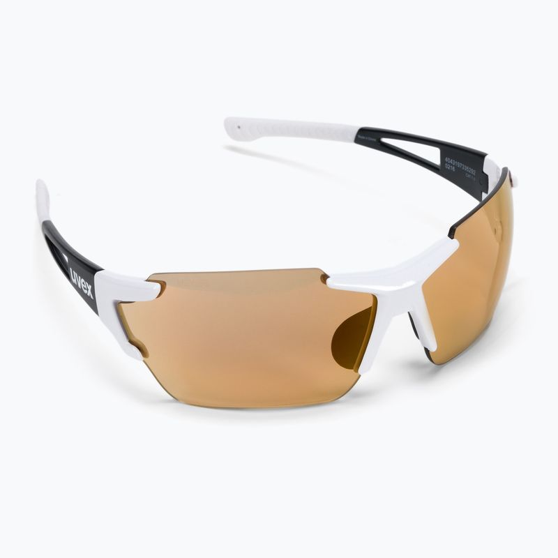 Occhiali da sole UVEX Sportstyle 803 R CV V bianco nero mat/colorvision litemirror rosso
