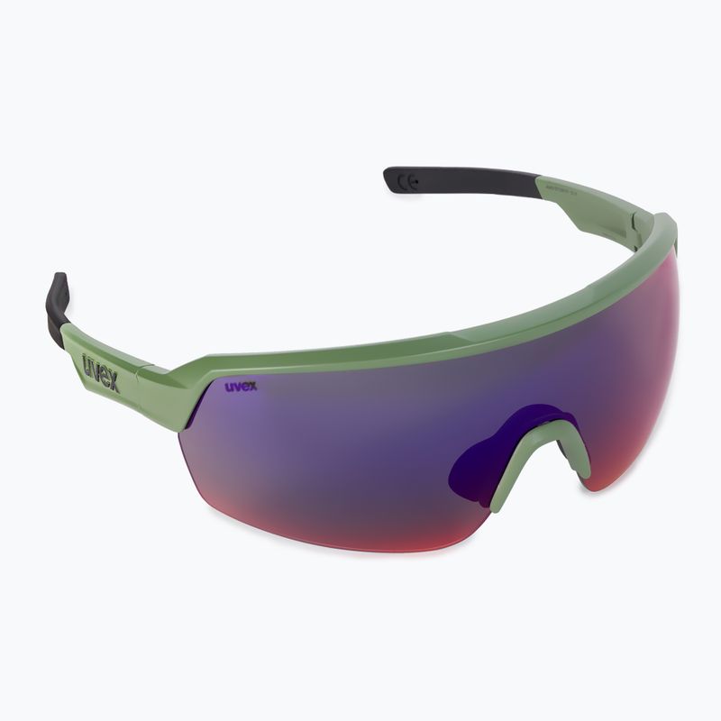 Occhiali da sole UVEX Sportstyle 227 oliva opaco/rosso specchiato