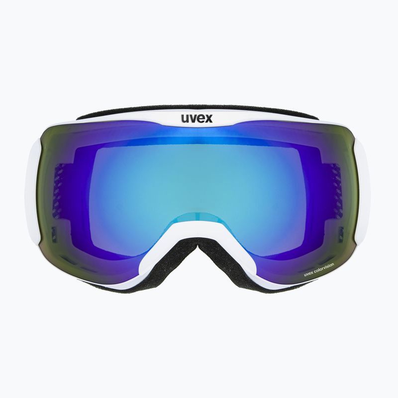 UVEX Downhill 2100 CV occhiali da sci bianco mat/specchio blu colorvision verde 7