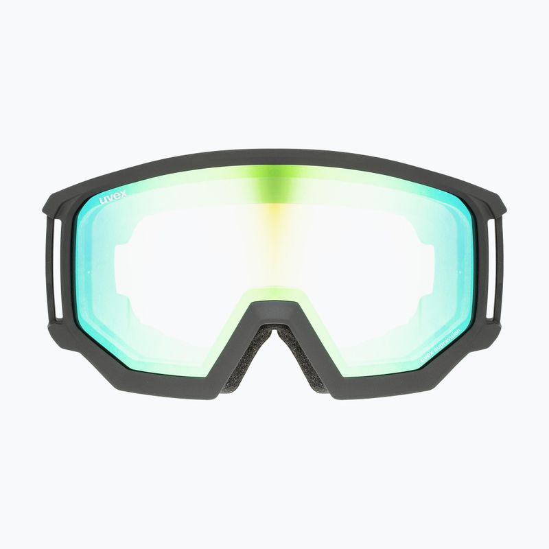 UVEX occhiali da sci Athletic FM nero opaco/verde specchio lasergold lite 6