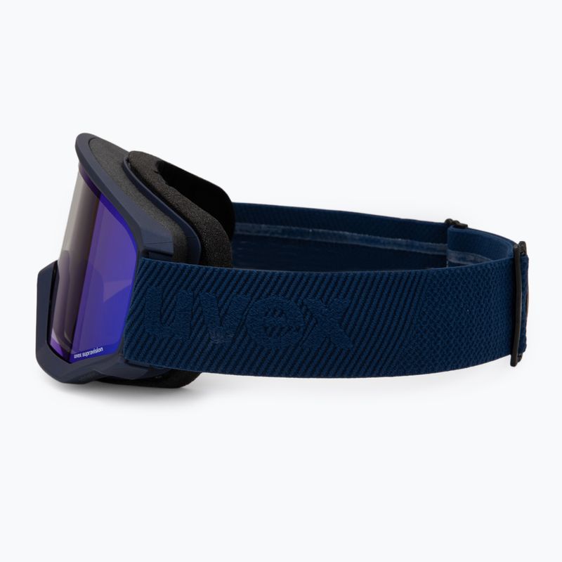 Maschera da sci UVEX Athletic FM navy matt/mirror blue green 4