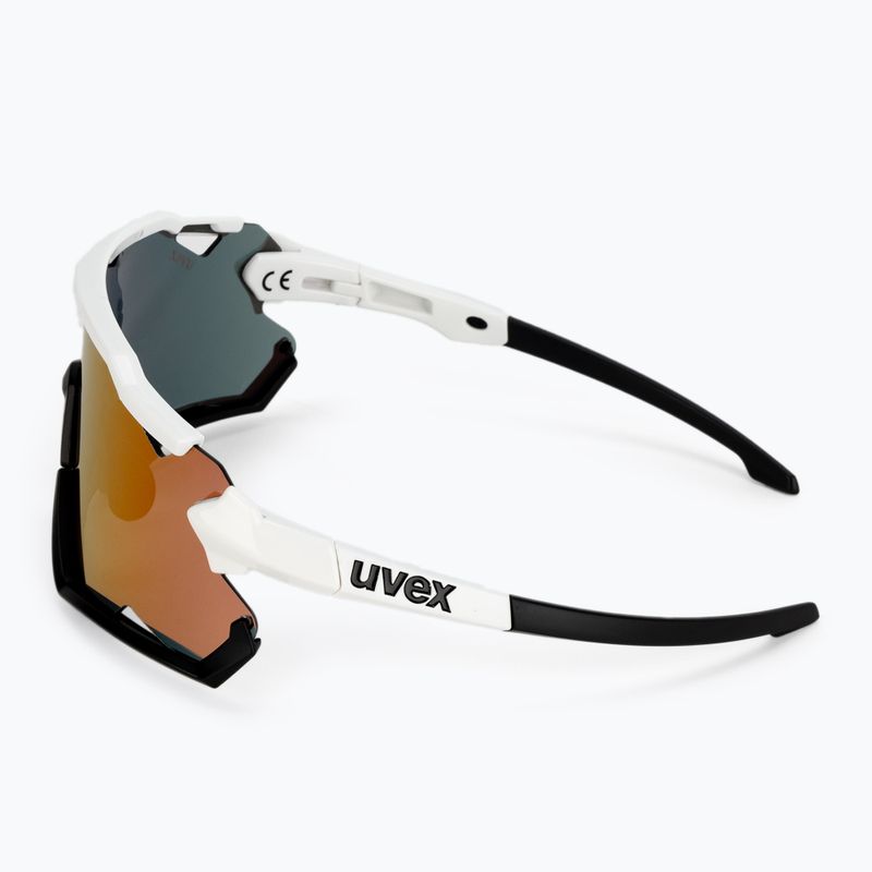 Occhiali da sole UVEX Sportstyle 228 bianco nero/rosso specchiato 4