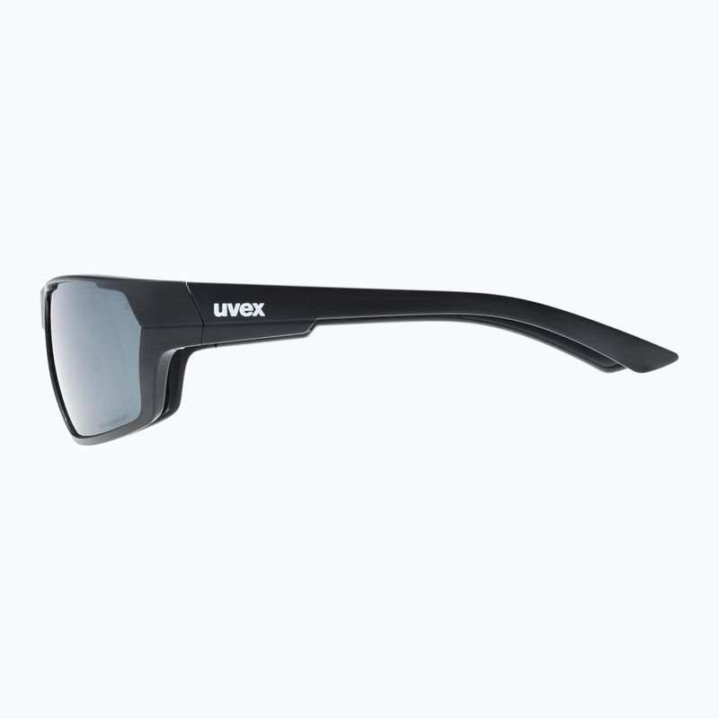 Occhiali da sole UVEX Sportstyle 233 P nero opaco/polavision litemirror argento 7