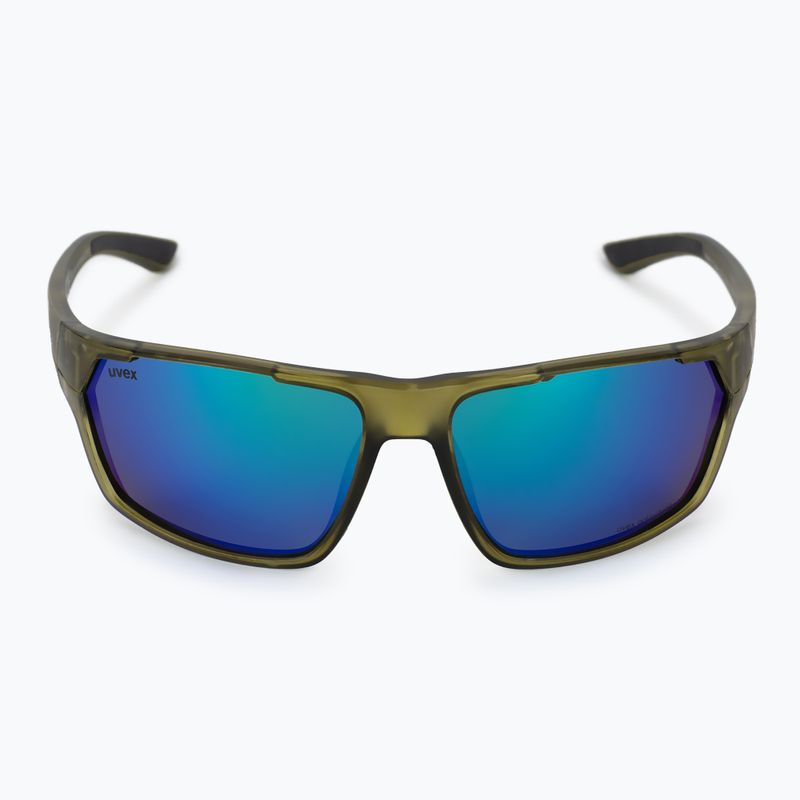 Occhiali da sole UVEX Sportstyle 233 P verde opaco/polavision verde specchio 3