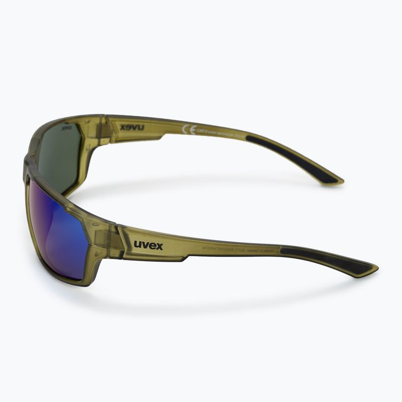Occhiali da sole UVEX Sportstyle 233 P verde opaco/polavision verde specchio 4