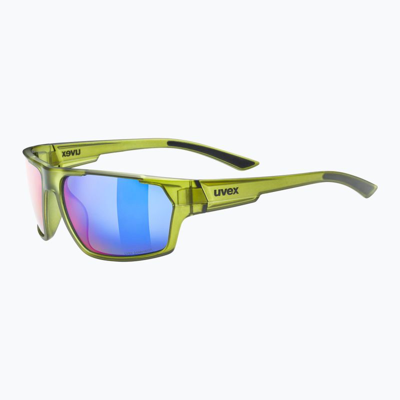 Occhiali da sole UVEX Sportstyle 233 P verde opaco/polavision verde specchio 5