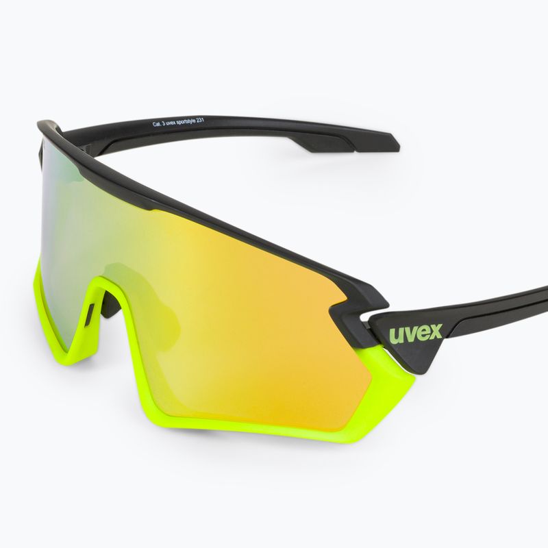 Occhiali da sole UVEX Sportstyle 231 nero giallo opaco/giallo specchiato 5