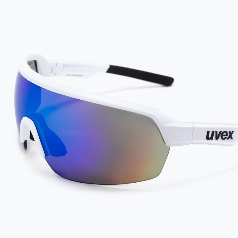 Occhiali da sole UVEX Sportstyle 227 bianco opaco/blu specchiato 5