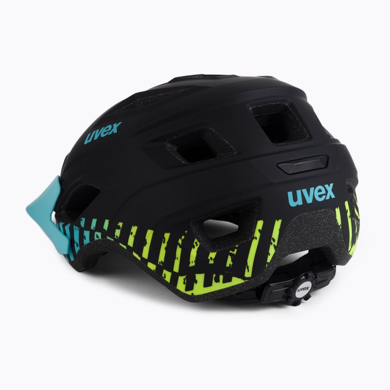 Casco da bici UVEX Access nero aqua/lime opaco 4