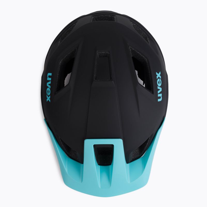 Casco da bici UVEX Access nero aqua/lime opaco 6